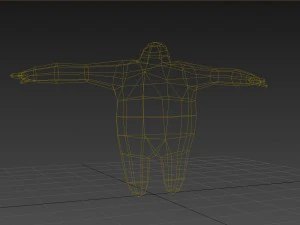 dark baymax lowpoly model 264 polys 3D Model