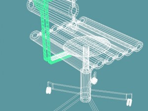 musical chair - office chair Modelo 3D