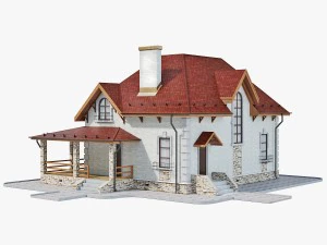 casa in mattoni1 Modello 3D