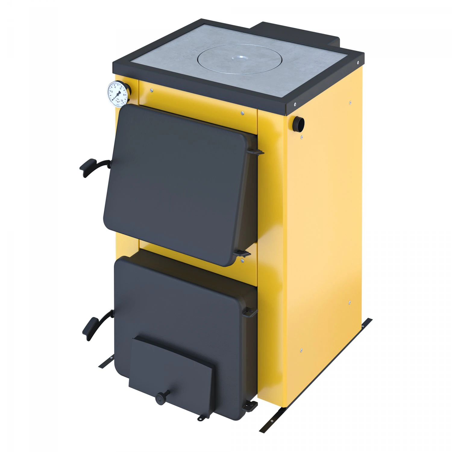 stove yellow 2 options 3D Model .c4d .max .obj .3ds .fbx .stl .blend