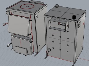 stove yellow 2 options 3D-Modell
