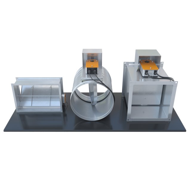 air dampers for ventilation - 1 3D Model .c4d .max .obj .3ds .fbx .stl .blend 