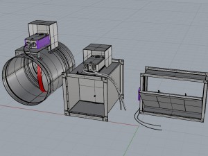 air dampers for ventilation - 1 3D Model