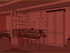 kitchen interior - shaker 3D Model