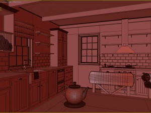 kitchen interior - shaker 3D Model