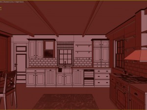 kitchen interior - shaker 3D Model