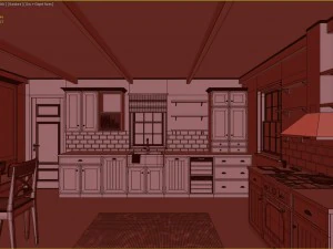 kitchen interior - shaker 3D Model