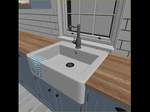 kitchen interior - shaker 3D Model
