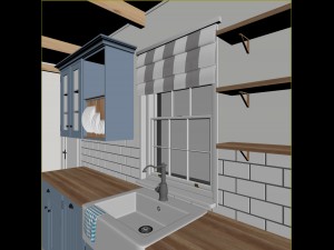 kitchen interior - shaker 3D Model