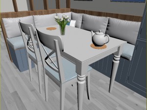 kitchen interior - shaker 3D Model