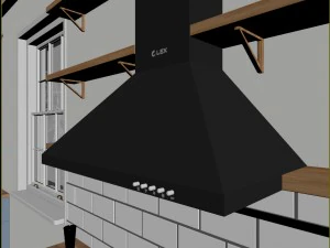 kitchen interior - shaker 3D Model