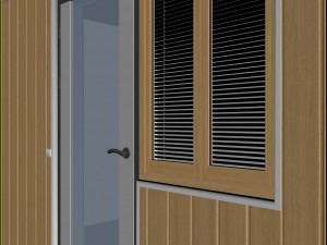 balcony - loggia in section 3D मॉडल
