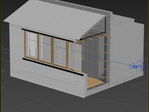 balcony - loggia in section 3D मॉडल