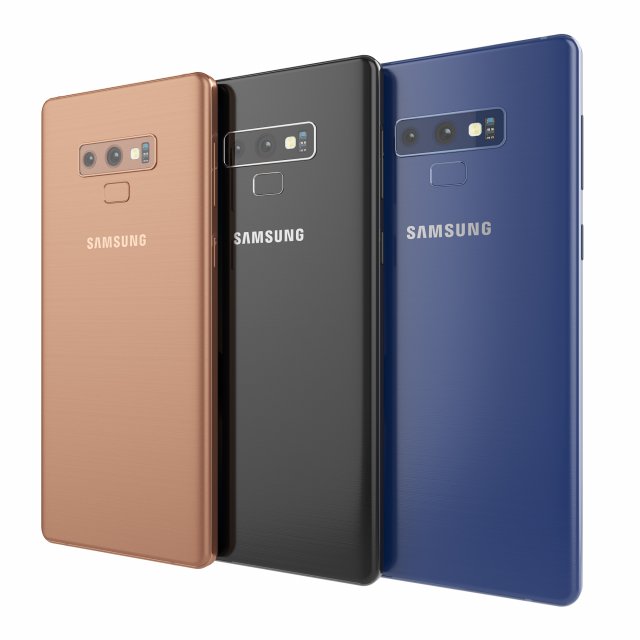 samsung galaxy note 9 3D मॉडल .c4d .max .obj .3ds .fbx .stl .blend 