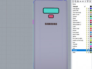 samsung galaxy note 9 3D मॉडल