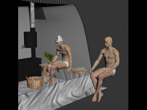 camping tent - bathhouse 3D Model