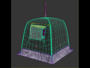 camping tent - bathhouse 3D Model