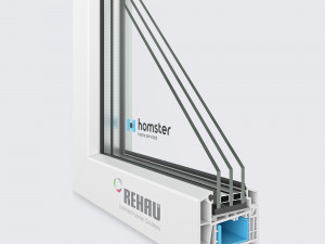 4 rehau window profiles 3D Модель