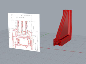 4 rehau window profiles 3D Модель