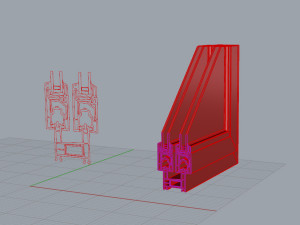 4 rehau window profiles 3D Модель