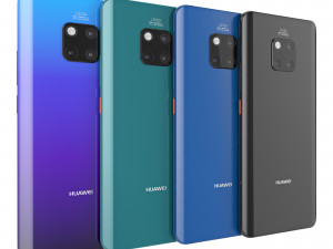 huawei mate 20 pro all color 3D Model