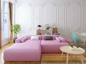 classic interior pink 3D Модель