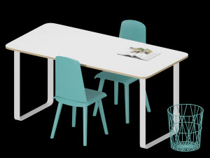classic interior pink 3D Model
