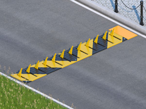 road spikes rose 3D Модель