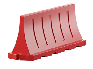 water-filled road fences Model 3D