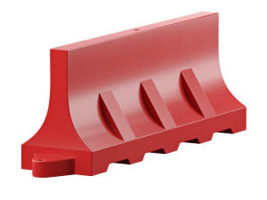 water-filled road fences Model 3D