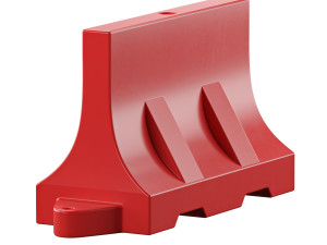 water-filled road fences Model 3D