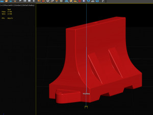 water-filled road fences Model 3D