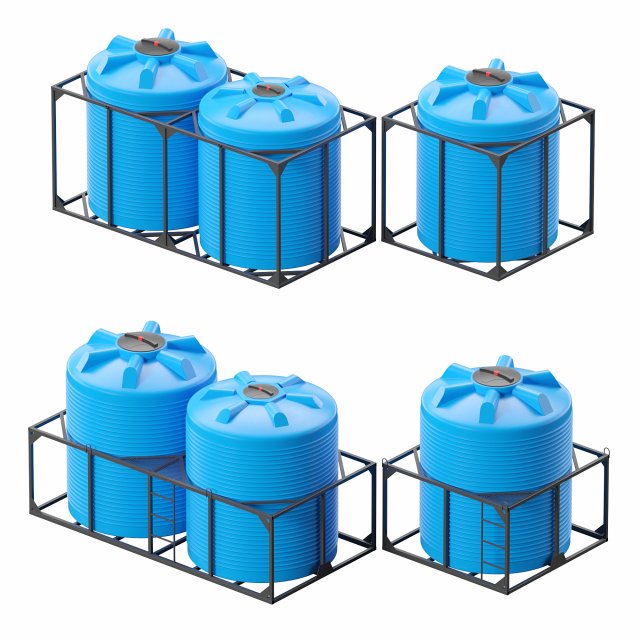 iron crate for water barrels Modelo 3D .c4d .max .obj .3ds .fbx .stl .blend 
