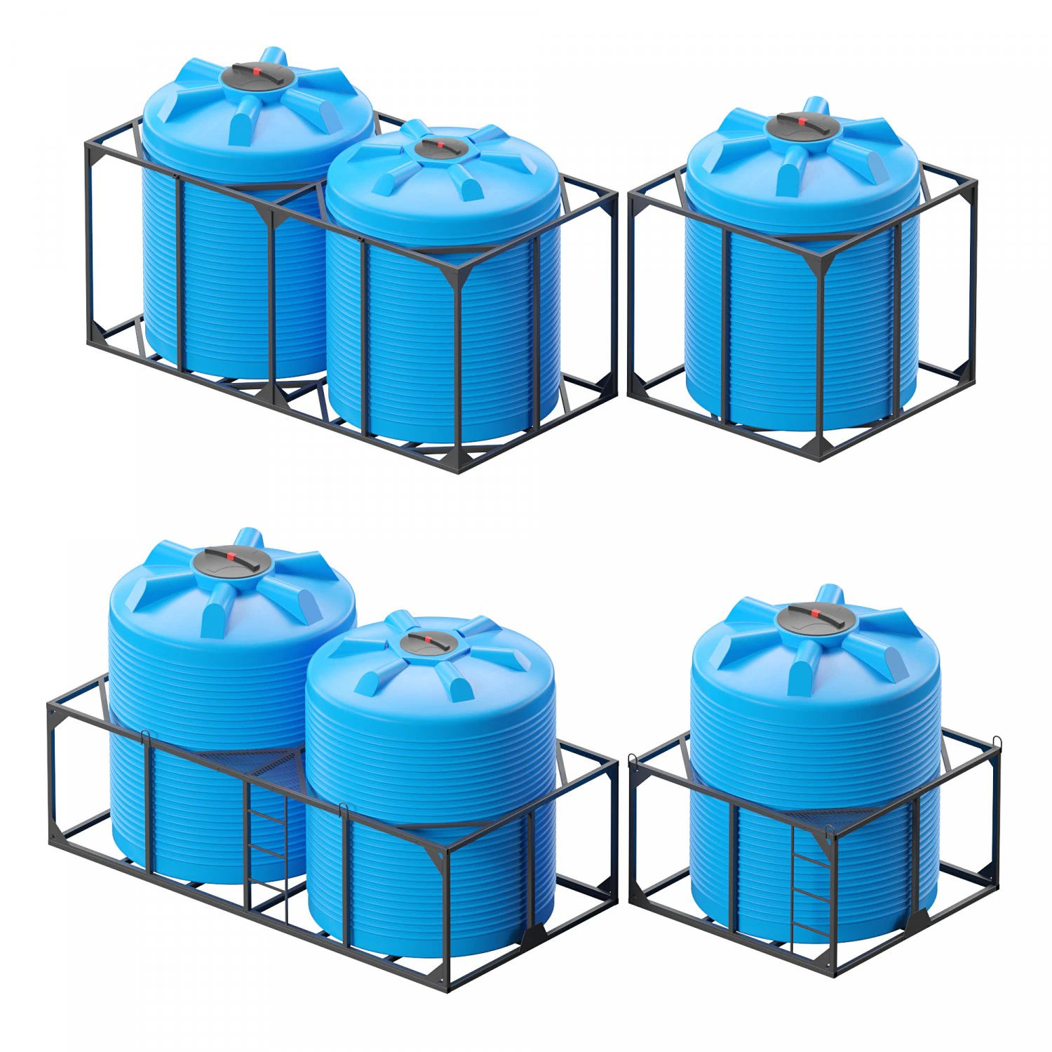iron crate for water barrels 3D Model .c4d .max .obj .3ds .fbx .stl .blend