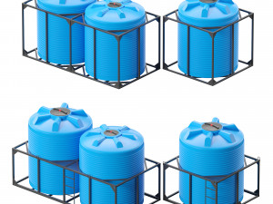iron crate for water barrels 3D Модель