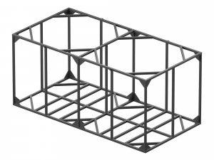 iron crate for water barrels Modelo 3D