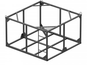 iron crate for water barrels Modelo 3D
