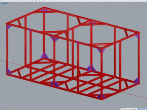 iron crate for water barrels Modelo 3D