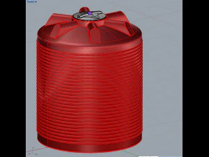 iron crate for water barrels 3D Model