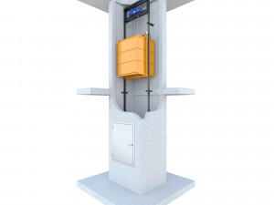 industrial lift - portal lc partner 3 - option 2 3D मॉडल