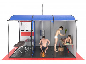 tourist tent big - bath 3D 模型