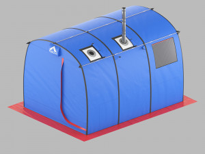 tourist tent big - bath 3D 模型