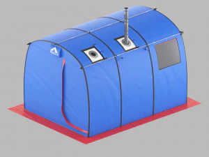 tourist tent big - bath 3D Model