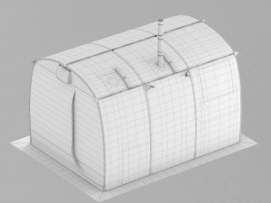 tourist tent big - bath 3D 模型