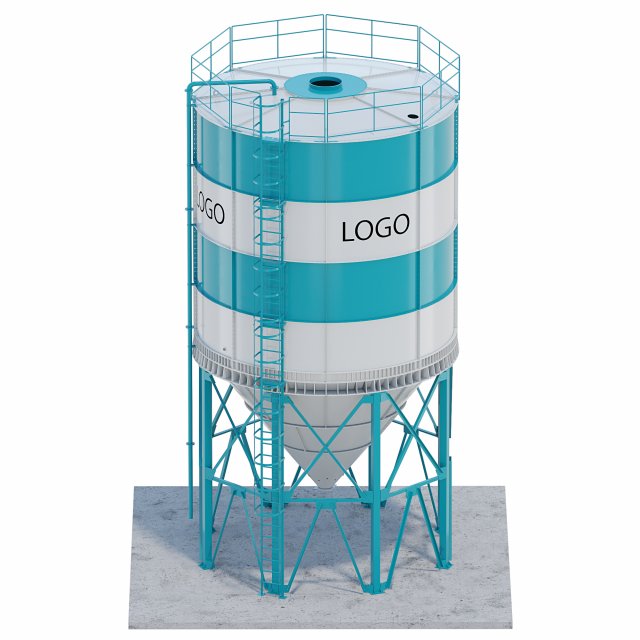 silo for grain Modello 3D .c4d .max .obj .3ds .fbx .stl .blend 