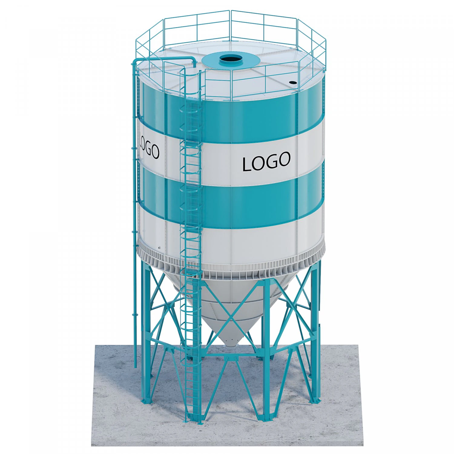 silo for grain 3D Model .c4d .max .obj .3ds .fbx .stl .blend 