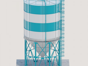 silo for grain Modello 3D