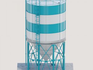 silo for grain Modello 3D