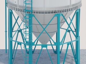 silo for grain Modello 3D