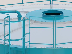 silo for grain Modello 3D